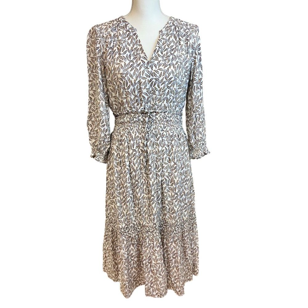A LOVES A Tiered Midi Dress L Ruffle Flounce Boho Prairie Cottagecore Tradlife